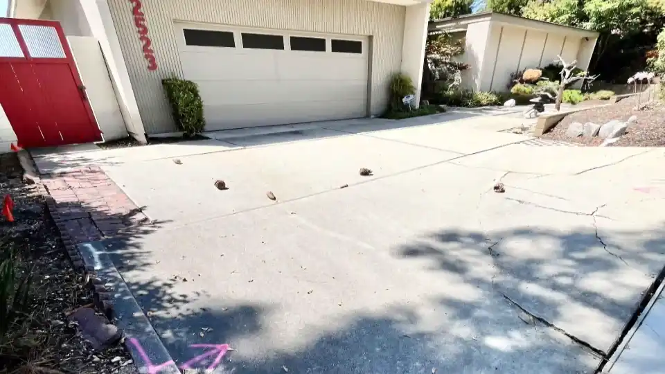 Concrete driveway project Before
