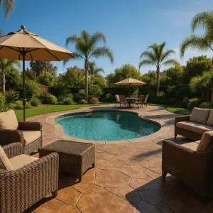 Stamped Concrete Pool Deck Ideas for Rancho Cucamonga and Upland Homes